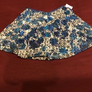 Ricki’s blue floral A-line chiffon skirt (NWT)